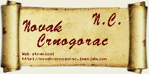 Novak Crnogorac vizit kartica